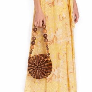 CULT GAIA BAMBOO LUNA ROUND HANDBAG